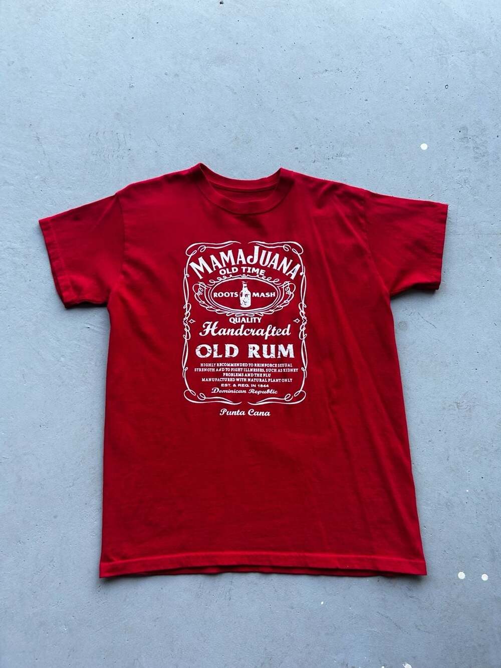 Caribbean Sun Mamajuana Punta Cana Graphic T-Shirt Red Size Large